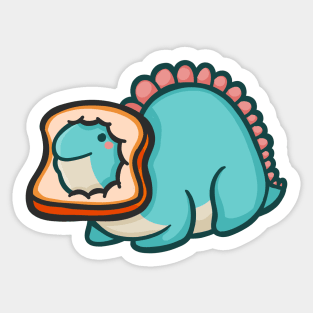 Cute loaf, Dino Bread, Stegosaurus, Dinosaur Sticker